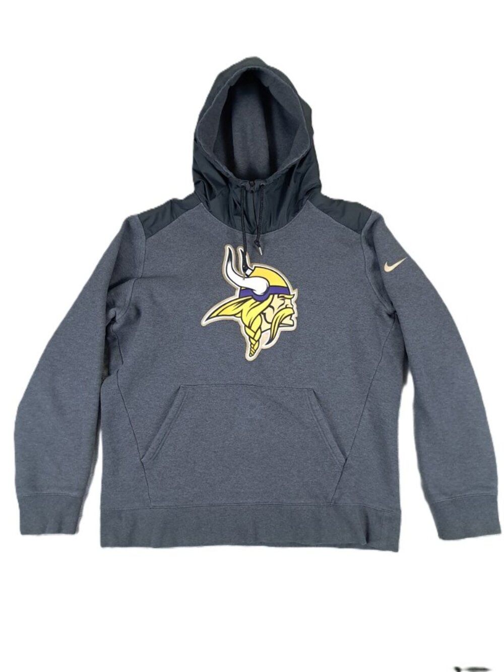 Nike NFL Team Apparel Minnesota Vikings Hoodie Men XL Gray Black Pullover